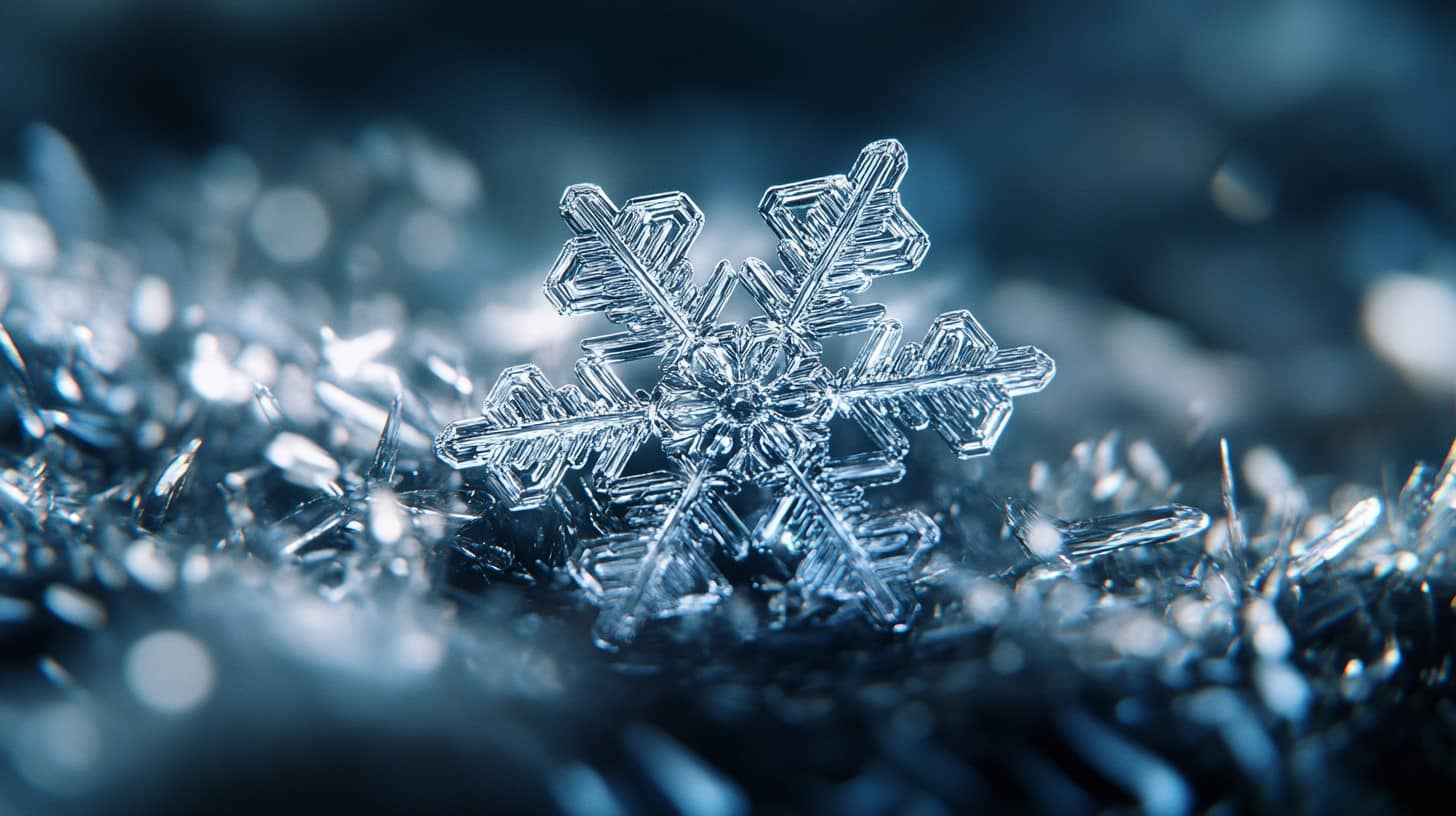 Flocon de neige artistique, symbolisant la beauté éphémère de l'hiver