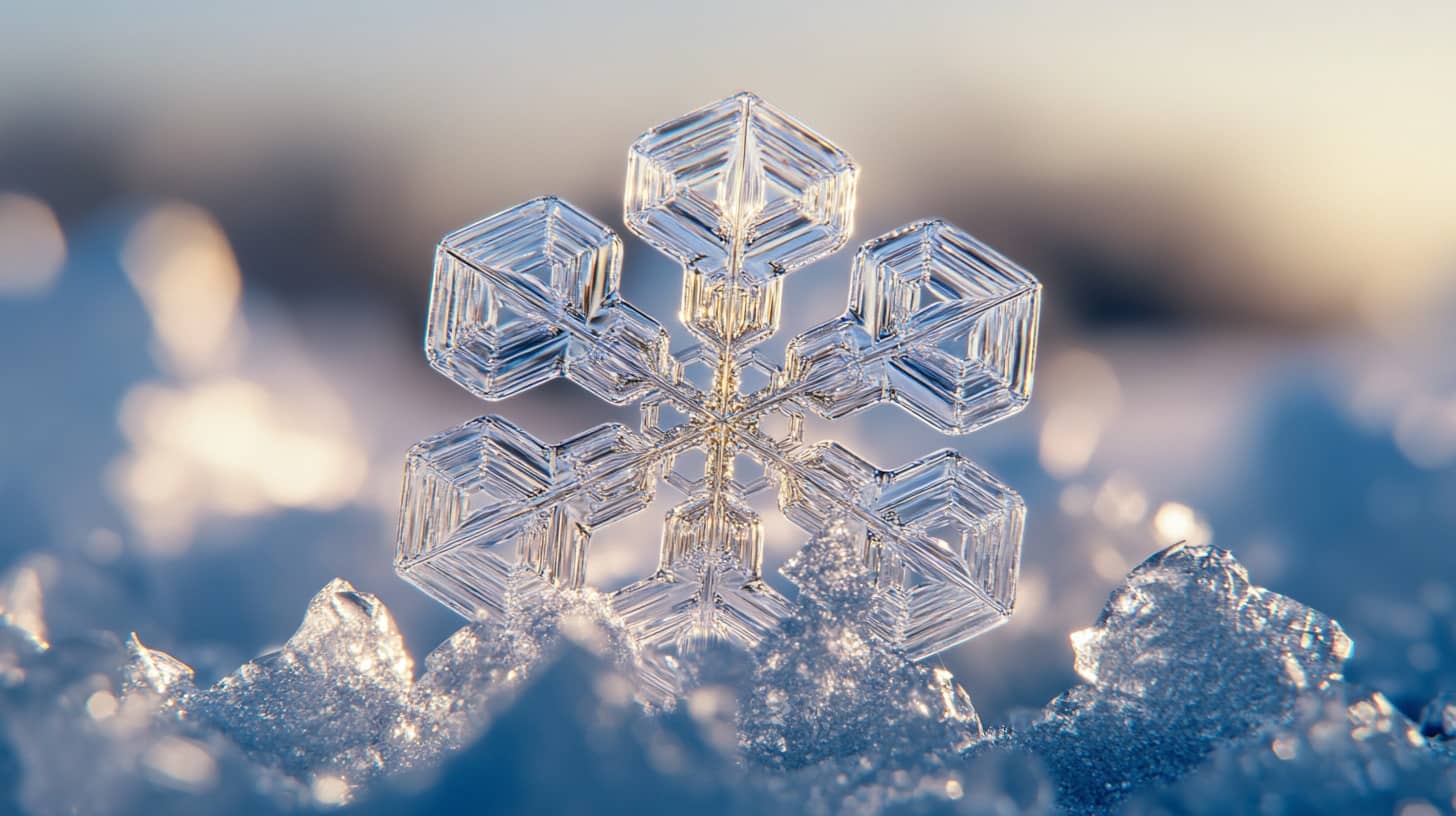 Flocon de neige artistique, capturant la beauté glacée de l'hiver