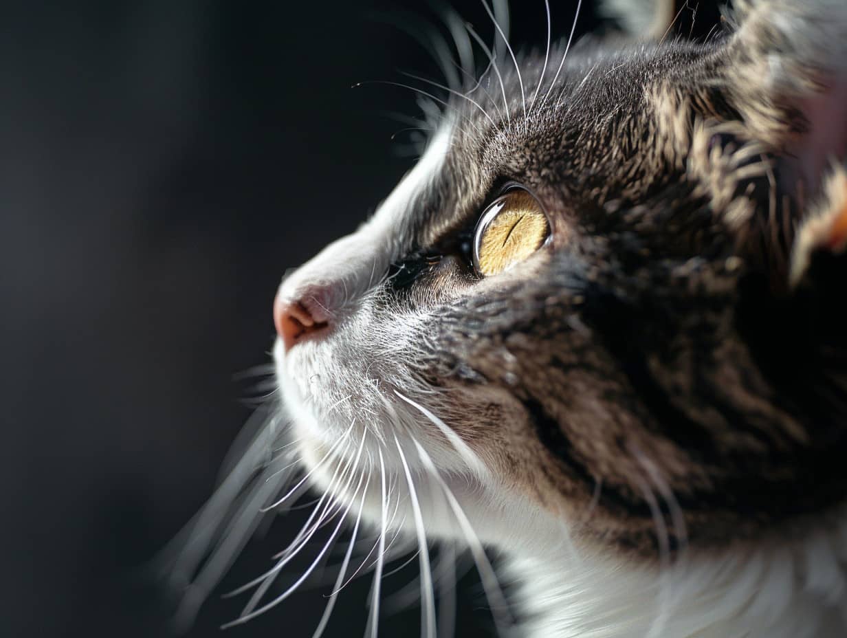 Chaton mignon explorant un jardin fleuri