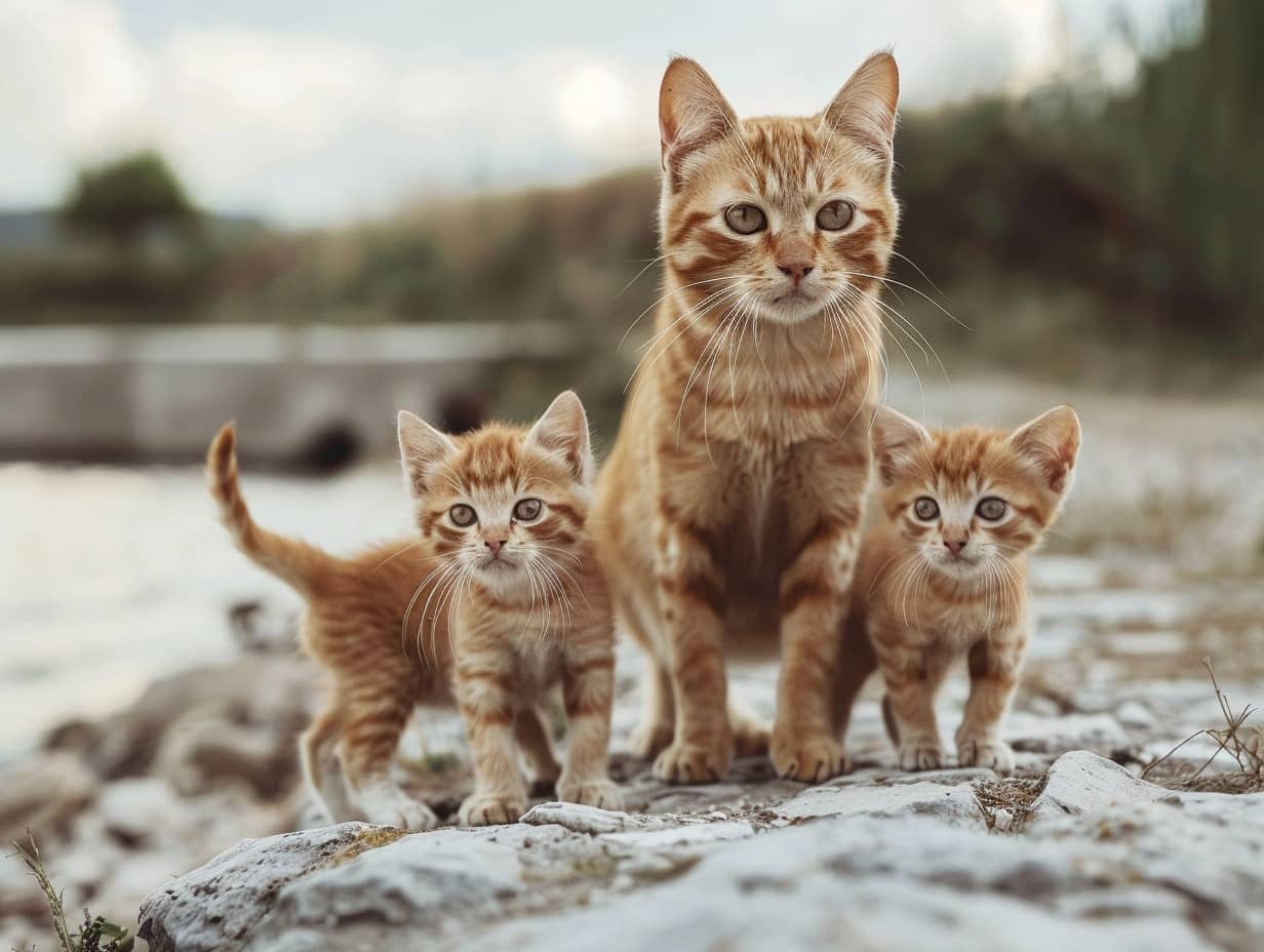 Chat mignon explorant une nouvelle pièce de la maison