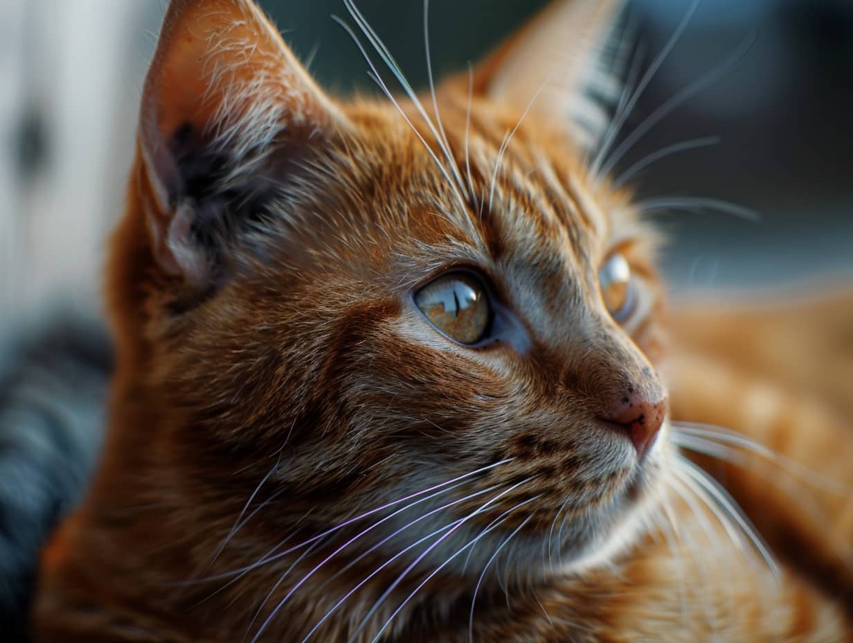 Chaton mignon aux yeux bleus curieux