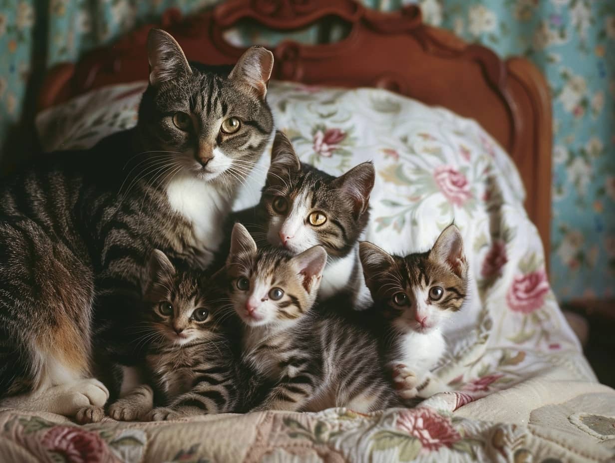 Chaton mignon se cachant sous une couverture