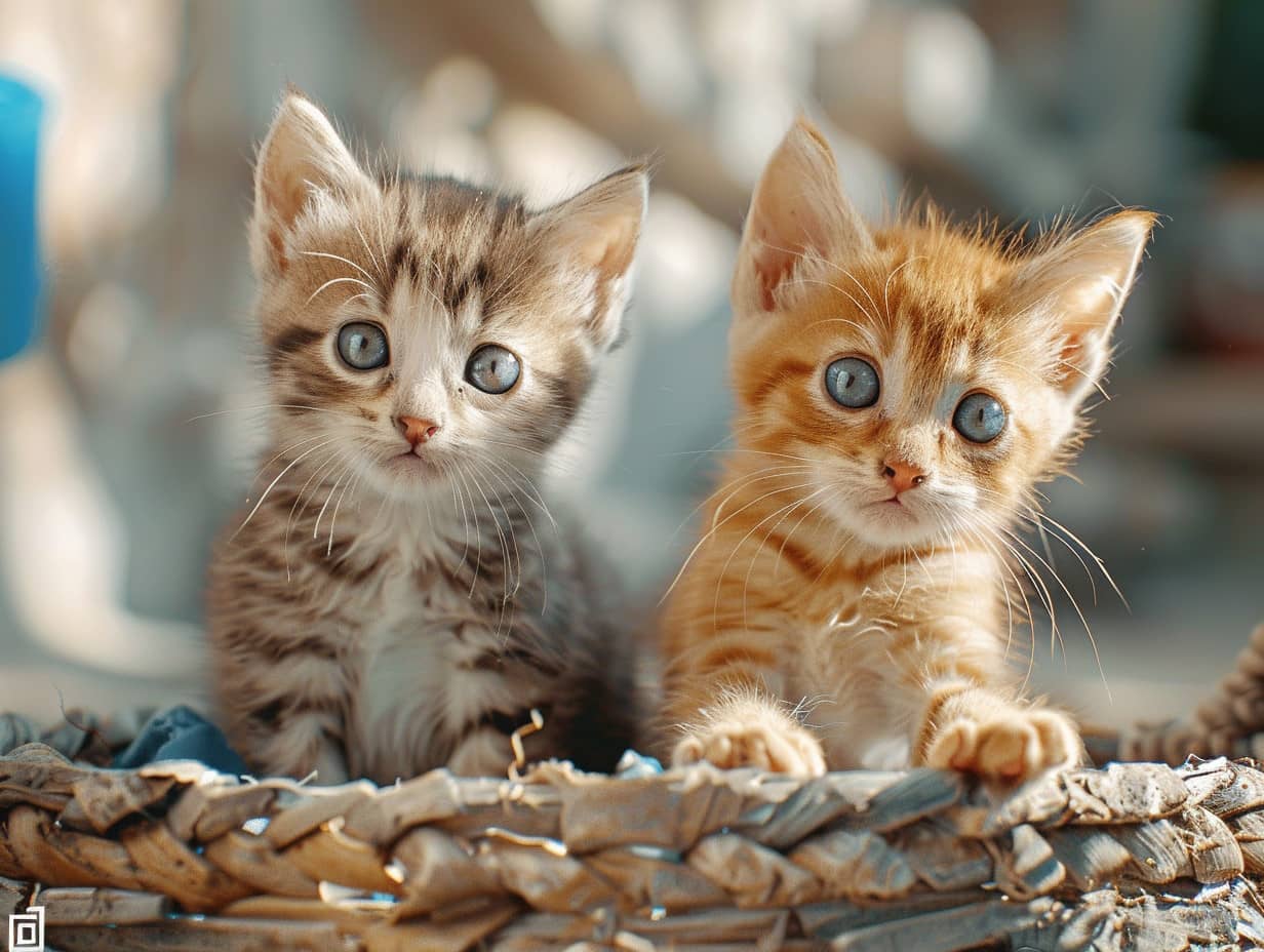 Chaton mignon explorant un jardin fleuri