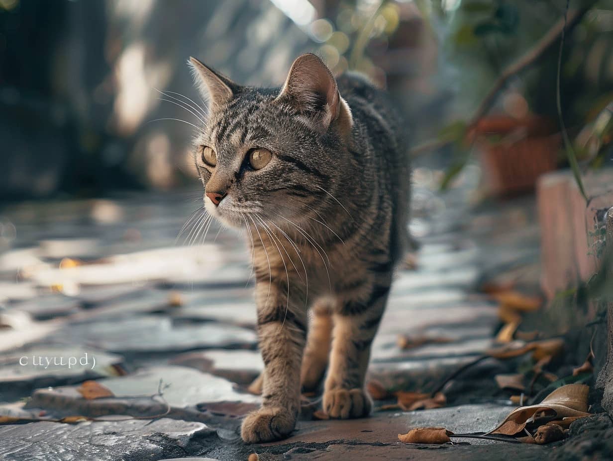 Chat mignon se reposant sur une chaise en bois