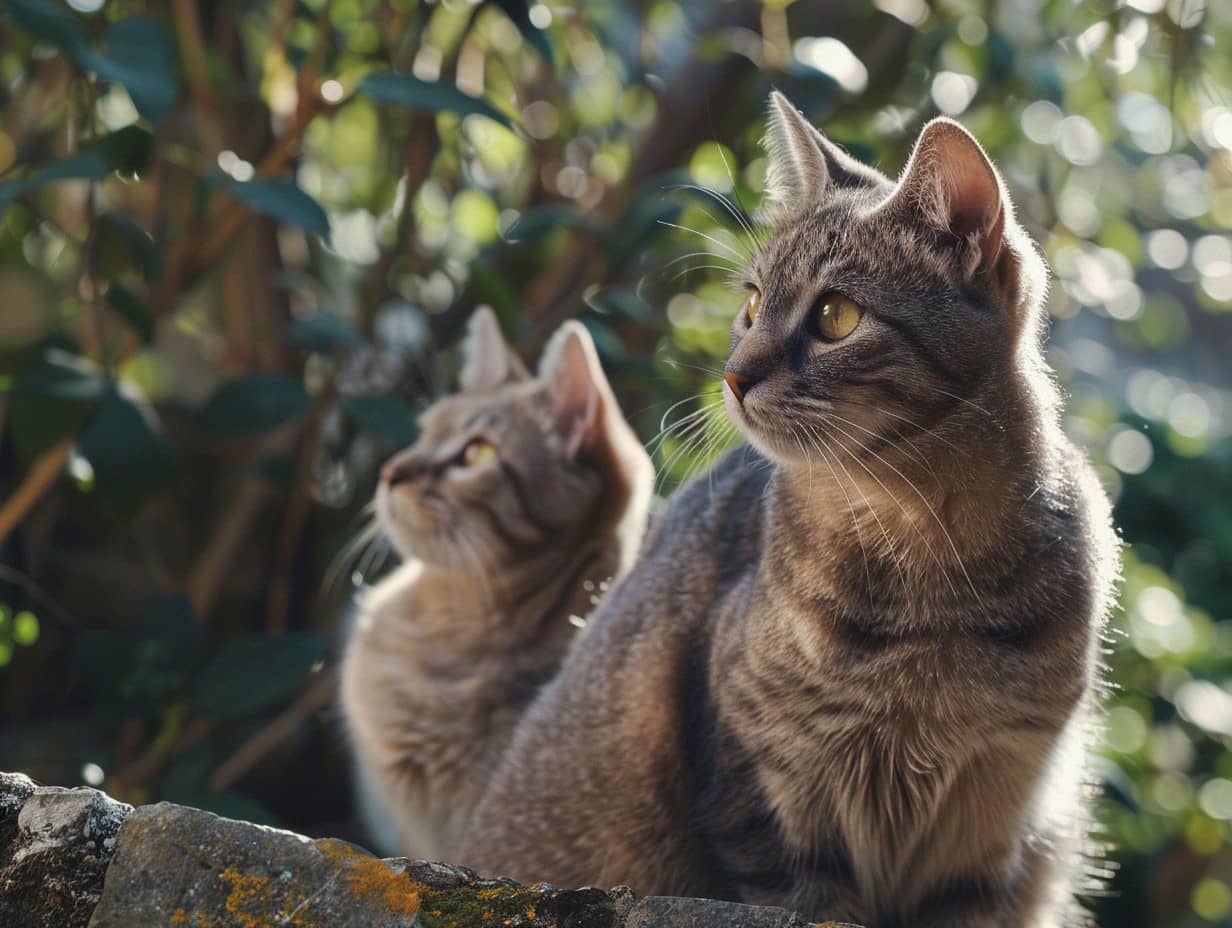 Chat mignon explorant une nouvelle pièce de la maison