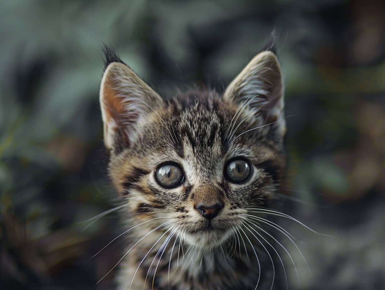 Chat mignon se prélassant au soleil