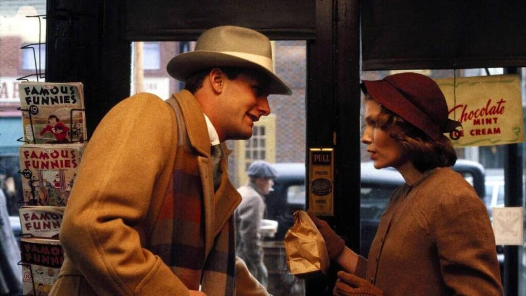 Mia Farrow et Jeff Daniels dans La rose pourpre du Caire de Woody Allen