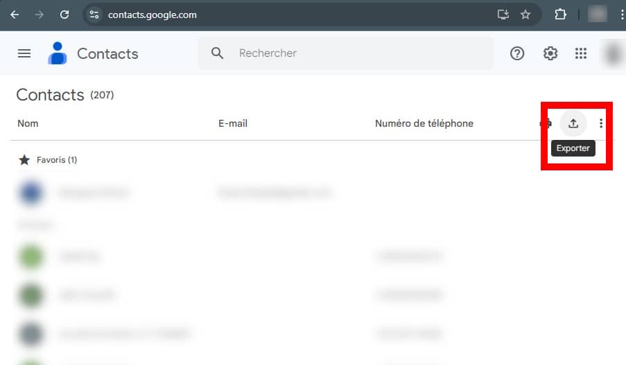 exporter contacts google