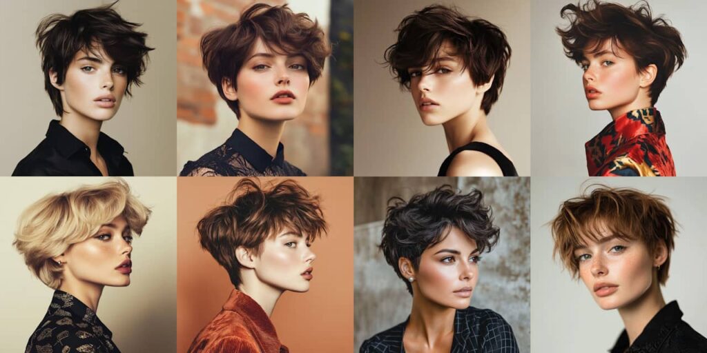 inspirations Effet décoiffé pour femme : coupe courte cheveux épais et volumineux