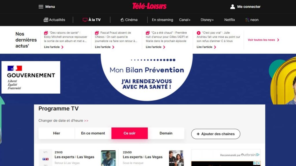 Programme TV par Télé-Loisirs